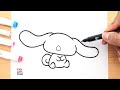 Aprende a dibujar y pintar a cinnamoroll paso a paso