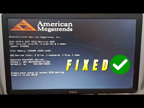 How to fix American megatrends error Problem when Startup