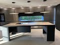 Diane Berry Kitchens Black metal island with metallic units