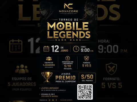 Torneo de mobile legends!!! Perú Escanea el QR para unirte al grupo de WhatsApp #mobilelegends #fyp