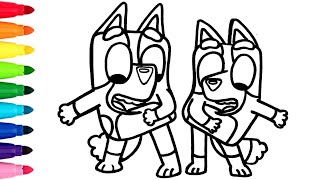 let's Drawing Bluey and Bingo's Dance 🐶❤️🐶