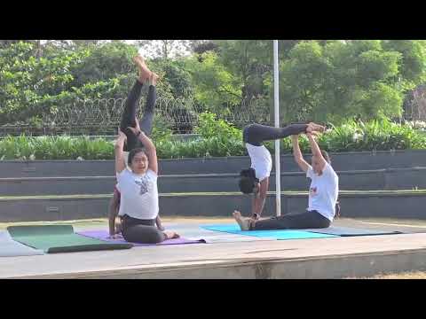 International yoga day #adarsh sanctuary #kids demo