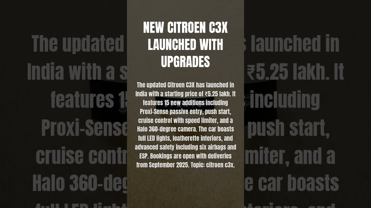 New Citroen C3X Launched With Upgrades