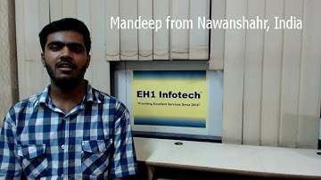 Ethical Hacking Training in Chandigarh feedback by Mandeep about EH1-Infotech Cybersecurity