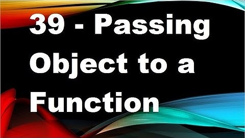java tutorials urdu NFN 39   Passing Object to a Function