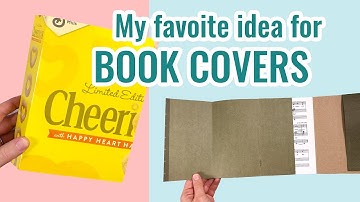 Make a Journal Cover with a folio fold out using a cereal box and a file folder!