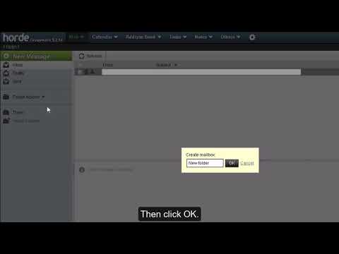 horde Webmail -  Managing Folders