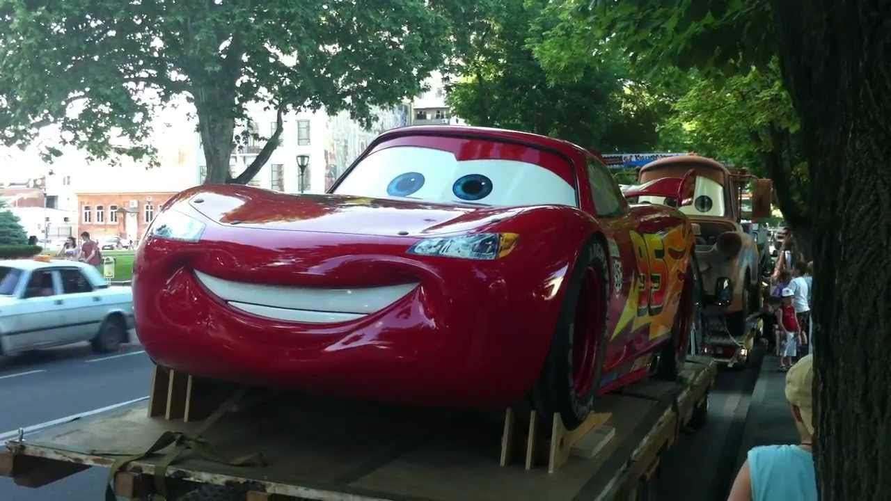 Герои мультфильма "Тачки 2" в г. Краснодаре HD - YouTube