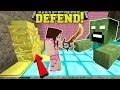Minecraft: DEFEND THE GOLDEN STATUE!! (SURVIVE WAVES OF INSANE ZOMBIES!) Mini-Game