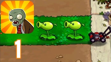 Adventure Day Level 1-7 - Plants vs. Zombies - Part 1 - Gameplay Walkthrough (iOS,Android)