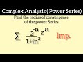#question on #radiusofconvergence of #powerseries #complexseries #yt #maths #msc #bsc