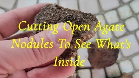 Cutting Open Agate Nodules To See What