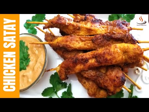 Chicken Satay with Homemade Peanut Sauce | HOW TO MAKE CHICKEN SATAY | Malaysian Chicken Satay