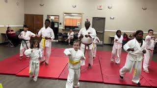 KYOSHI FERGUSON 8TH DEGREE BLACK BELT SHORIN RYU KARATE & STUDENTS PERFORM KATA FUKYUGATA ICHI