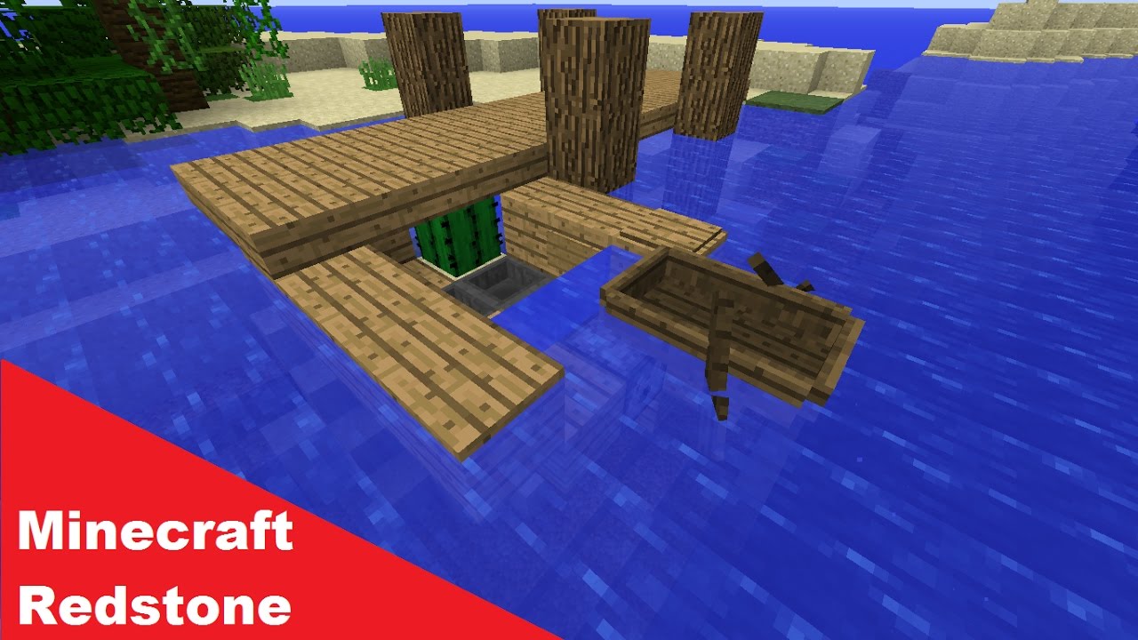 Minecraft Simple Redstone Boat Dock/Storage! - YouTube