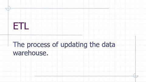 Data warehousing - Extract, Transform and Load (ETL) process
