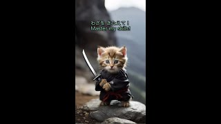 Kitten Ninja! Promise! #cat #aiimages #catmemes #aicat #cuteanimals #funnycats #chatgpt4 #aiart