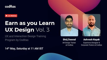 Earn as You Learn UX Design Vol.3 | Webinar | Coditas
