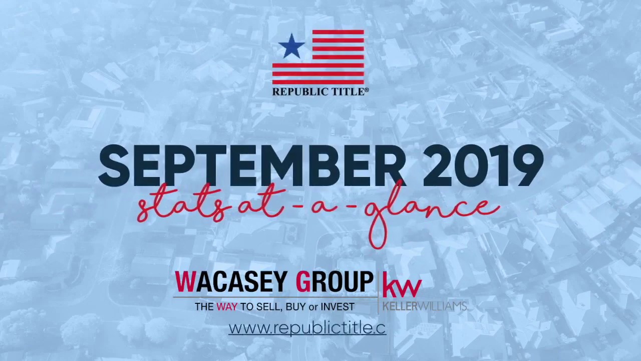 September 2019 Stats Collin, Denton, Tarrant and Dallas Counties