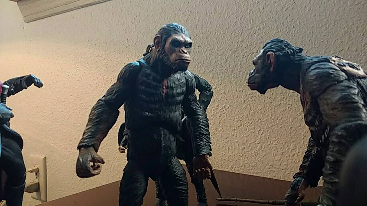 Dawn of the of the apes Caesar vs Koba stopmotion