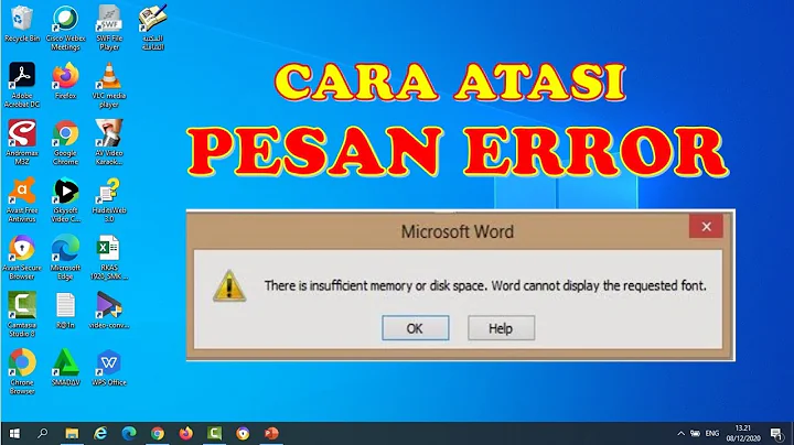 Cara Atasi Pesan Error "There is Insufficient Memory or Disk Space. Word Cannot display..."