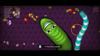 worm zone io suddenly in big snake status slither io