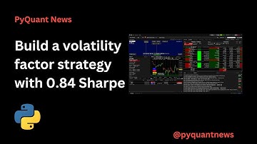Build a volatility factor strategy with 0.84 Sharpe