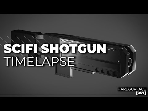 Scifi Shotgun Modelling Timelapse | Blender 2.9 | Hard Surface [057]