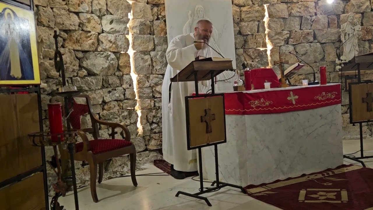 عظة أحد تقديس البيعة للأب فادي المير مزار الرحمة الإلهية غوسطا ٢٠٢٤