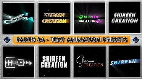 Part# 34 Top 10 New Trending Text Animation Presets | Alight Motion Text Animation Presets Download