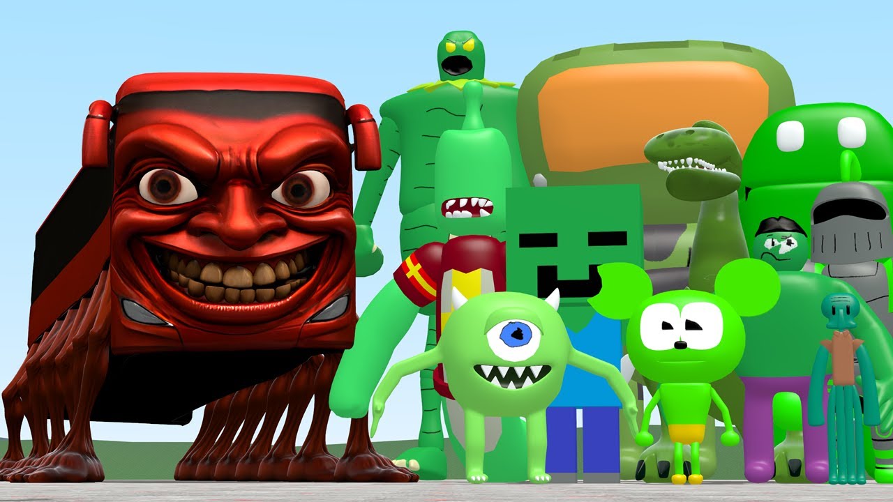 Ireng Reng Reng Rong FIGHT BETWEEN NEW RONG RENG MARA ROSO BUS IRENG BRAINROT VS GREEN 3D ...