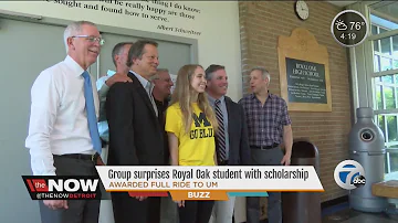 Group surprises Royal Oak High School student with scholarship