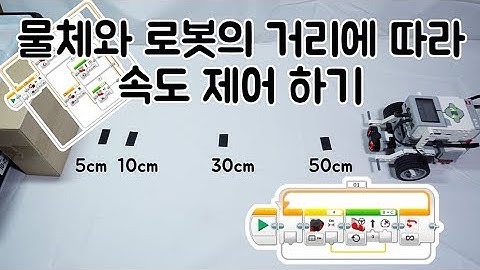 [EV3 코딩] - EV3 초음파 센서로 거리에 따라 속도 제어하기! - 화리트(Hwarite)