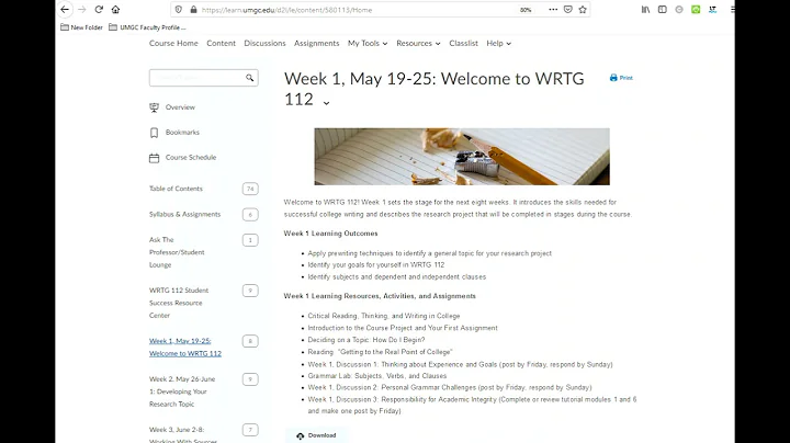 Course navigation and Week 1 assignment tips