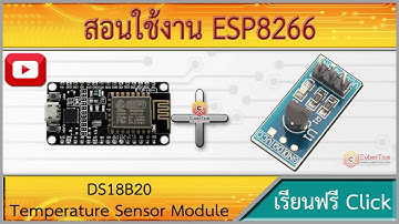 สอนใช้งาน ESP8266 DS18B20 เซ็นเซอร์วัดอุณหภูมิในอากาศ Temperature Sensor Module