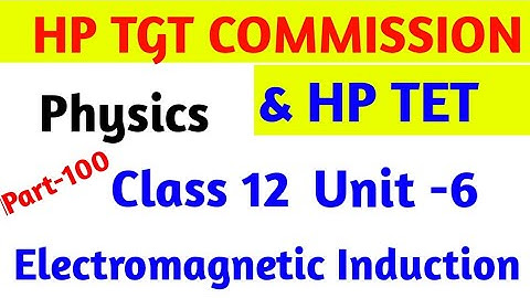 NCERT MCQ Physics class 12 unit 6 //Electromagnetic induction//TET//TGT//Non medical