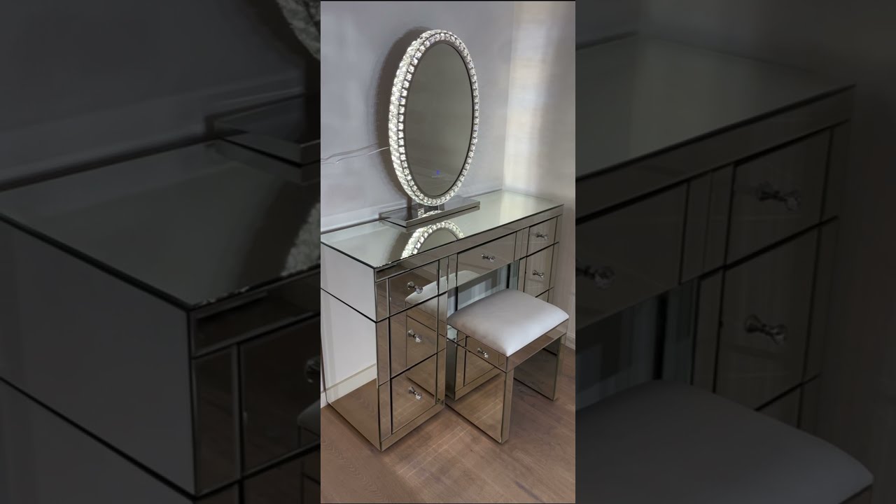 Vanity Station Luxury Glass Mirrored (Yasemin Mirror)
