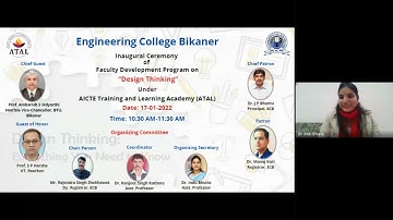 INAUGURATION, ATAL FDP on Design Thinking 17 21 January 2022 2022 01 16 at 20 58 GMT 8