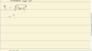 Intermediate Algebra: nth Roots and Rational Exponents