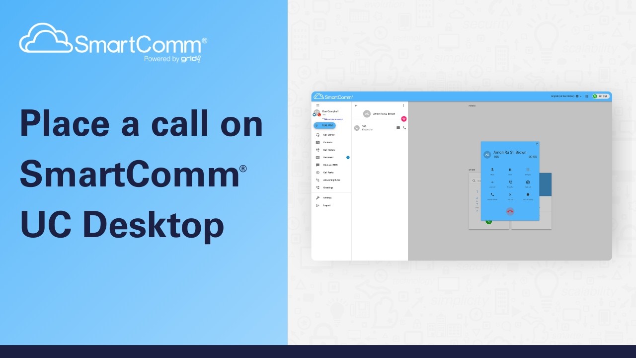 Placing a call on SmartComm® UC Desktop - YouTube