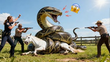 Fearless Rescue Team Battles Giant Python to Save Horse’s Life 🐍🐴
