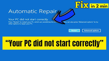 Fix- Your PC did not start correctly Blue screen error on Windows 10 or Windows 11