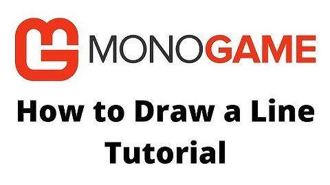 Draw a Line in Monogame Tutorial