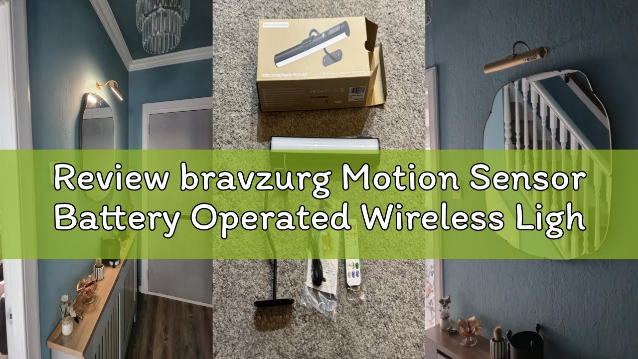 Review bravzurg Motion Sensor Battery Operated Wireless Light, Picture Lights for Wall, Dimmable & 3