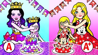 Mickey Mouse VS Daisy Duck Birthday Party  Barbie Family Quietbook  Lovely Barbie