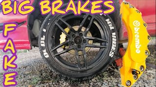 big brakes fake  cubre calipers