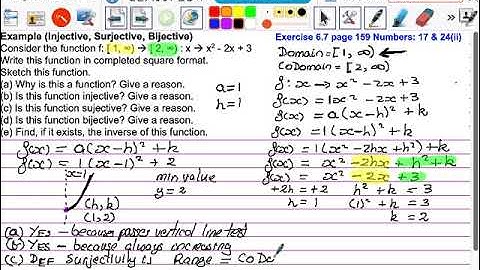 Inverse Functions Completing the Square