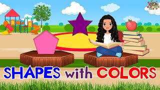 Favorite Colors And Shapes - Learn Video For Kids Babies Toddlers And Preschoolers