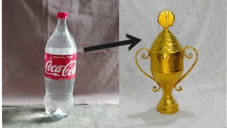 How to make trophy at home | Bottle trophy | Trophy design 1