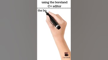 using the borland C plus plus editor